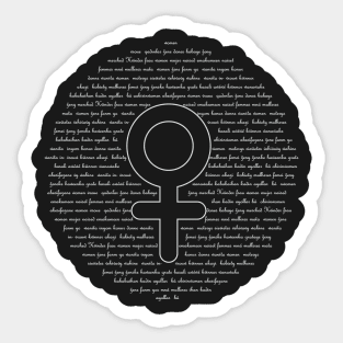 Female Empowerment Tshirt With Venus Symbol Sticker